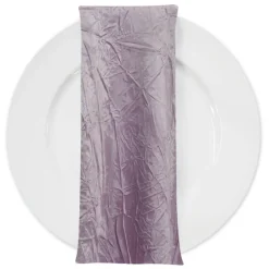 Crush Satin (Bichon) Table Napkin in Mauve 055