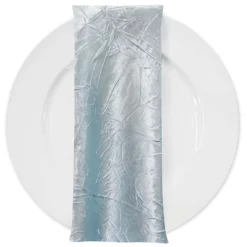 Crush Satin (Bichon) Table Napkin in Blue 120