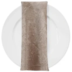Crush Satin (Bichon) Table Napkin in Khaki 021