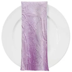 Crush Satin (Bichon) Table Napkin in Lavender 468