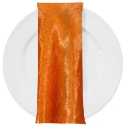 Crush Satin (Bichon) Table Napkin in Orange 621