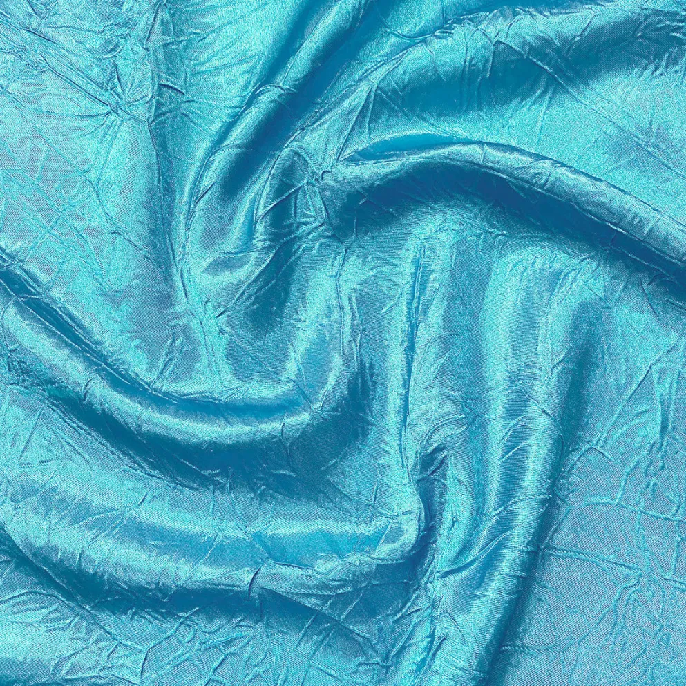 Crush Satin (Bichon) Table Runner in Turquoise 141