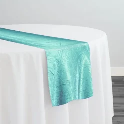 Crush Satin (Bichon) Table Runner in Teal Green 645