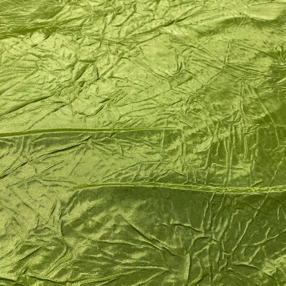 Crush Satin (Bichon) Table Runner in Lime 37