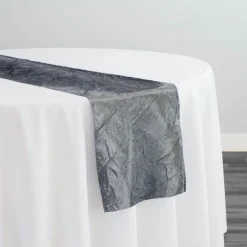 Crush Satin (Bichon) Table Runner in Gray 665