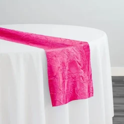 Crush Satin (Bichon) Table Runner in Fuchsia 396