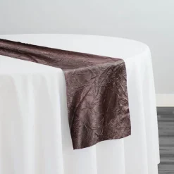 Crush Satin (Bichon) Table Runner in Brown 266