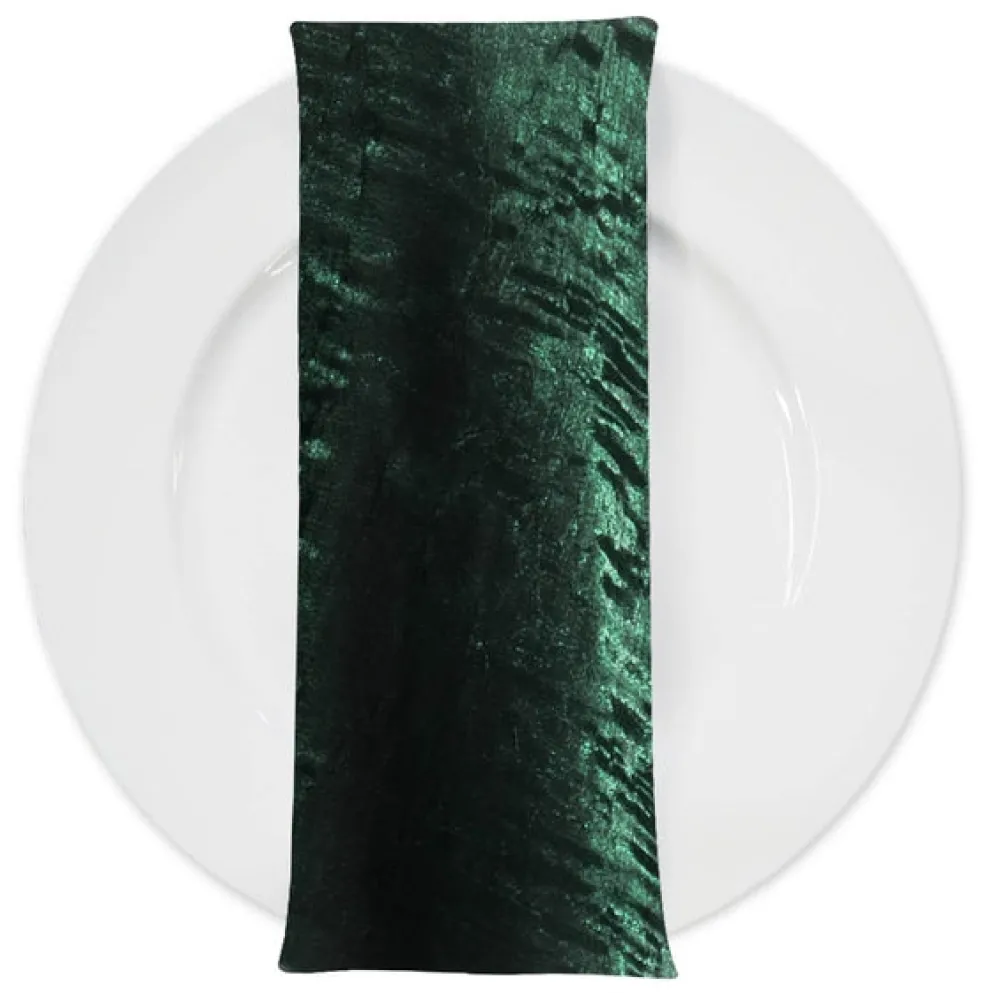 Crush Shimmer (Galaxy) Table Napkin in Hunter Green 29