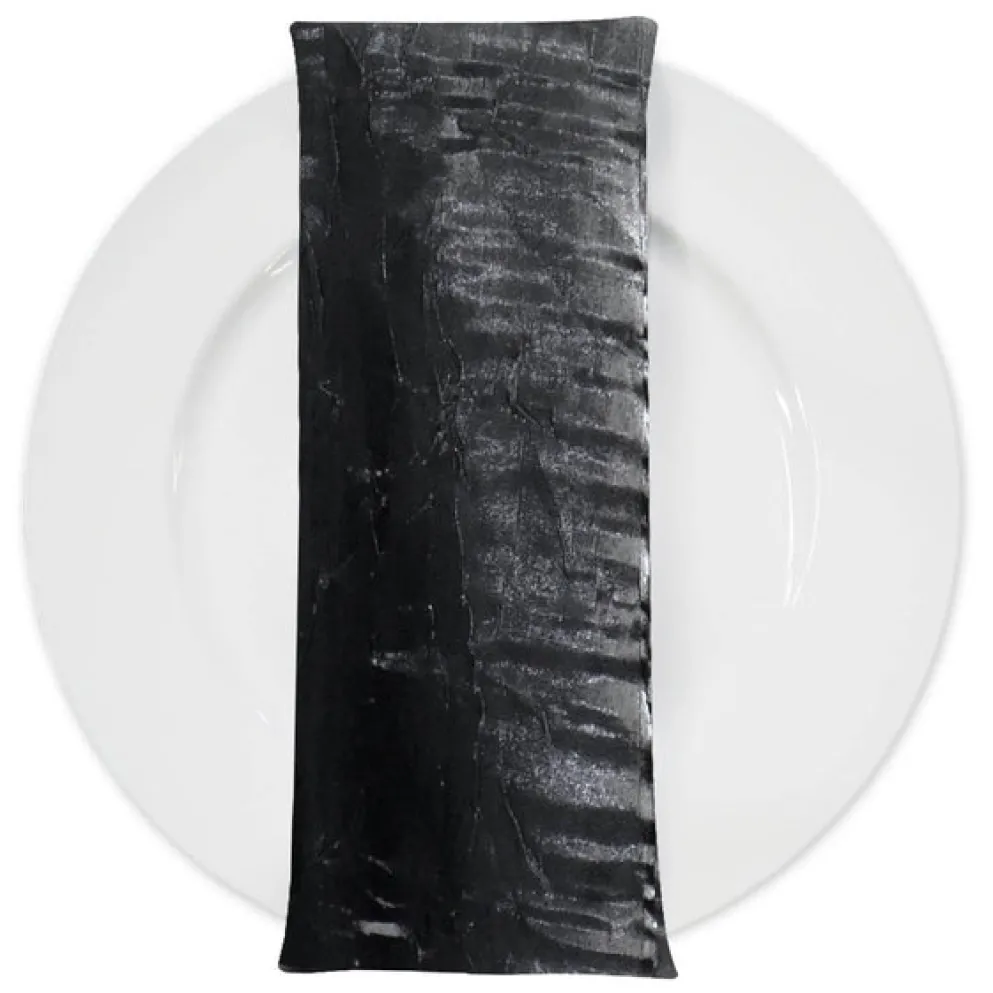 Crush Shimmer (Galaxy) Table Napkin in Black