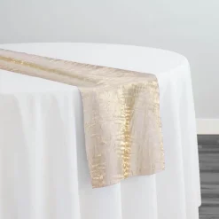 Crush Shimmer (Galaxy) Table Runner in Ivory 18