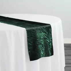Crush Shimmer (Galaxy) Table Runner in Hunter Green 29