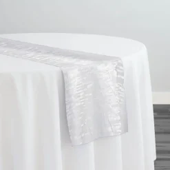 Crush Shimmer (Galaxy) Table Runner in White 16