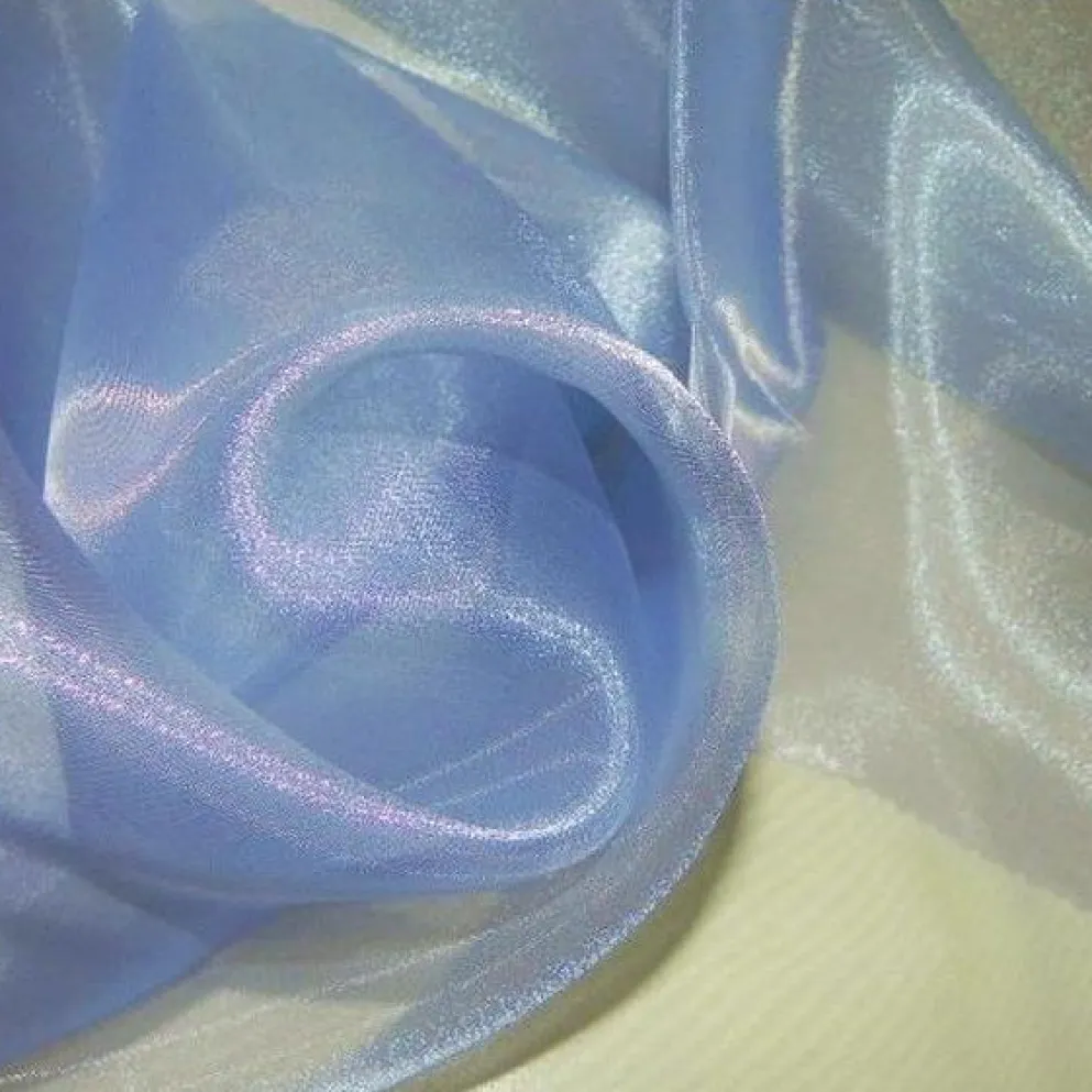 Crystal Organza Table Linen in Blue D 124