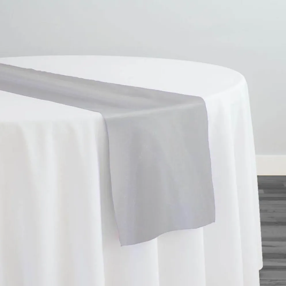 Crystal Organza Table Runner in Ivory 605