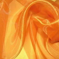 Crystal Organza Table Runner in Orange L 914