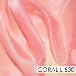 Crystal Organza Table Runner in Coral L 500