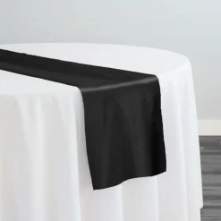 Crystal Organza Table Runner in Black