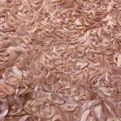 Curly Satin Table Linen In Blush