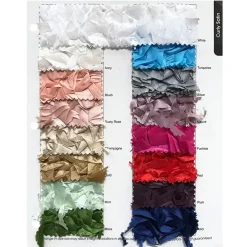 Curly Satin Table Linen In Blush