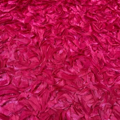 Curly Satin Table Linen In Fuchsia