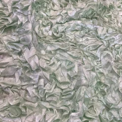Curly Satin Table Linen In Mint