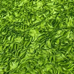 Curly Satin Table Linen In Moss