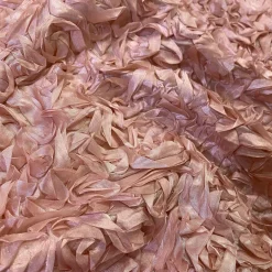 Curly Satin Table Runner in Dusty Rose