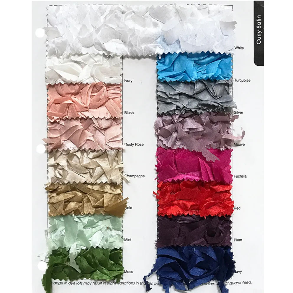 Curly Satin Table Runner in Mauve