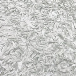 Curly Satin Table Runner in White