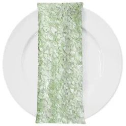 Curly Satin (w/ Poly Lining) Table Napkin in Mint