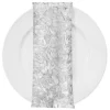 Curly Satin (w/ Poly Lining) Table Napkin in White