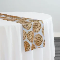 Dahlia Sequins Table Runner in Gold