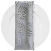 Dahlia Sequins (w/ Poly Lining) Table Napkin in White