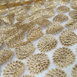 Dahlia Sequins (w/ Poly Lining) Table Napkin in Gold