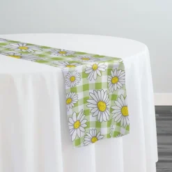 Daisy Checker (Poly Print) Table Runner