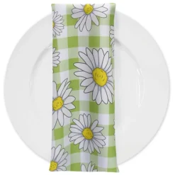 Daisy Checker (Poly Print) Table Napkin
