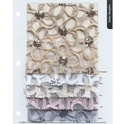 Daisy Sequins Table Linen in White