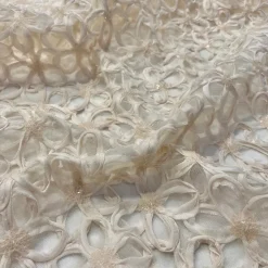 Daisy Sequins Table Runner in Ivory