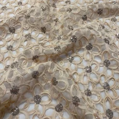 Daisy Sequins Table Runner in Champagne
