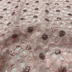 Daisy Sequins Table Runner in Blush
