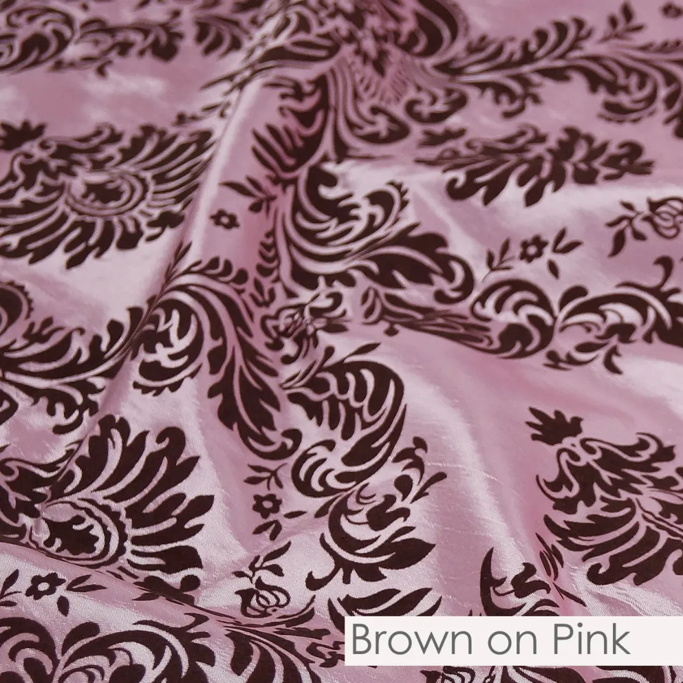 Damask Flocking Taffeta