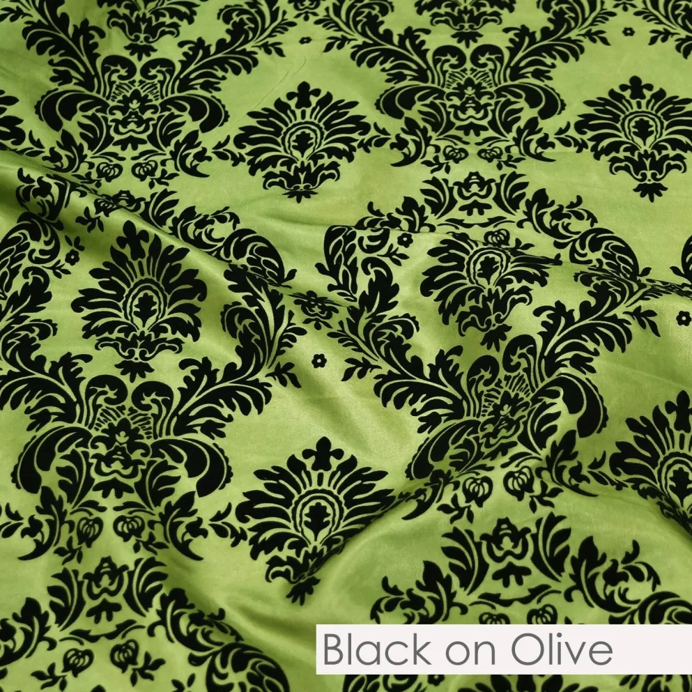 Damask Flocking Taffeta