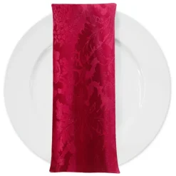 Damask Poly Table Napkin in Fuchsia 1225