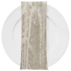 Damask Poly Table Napkin in Ivory