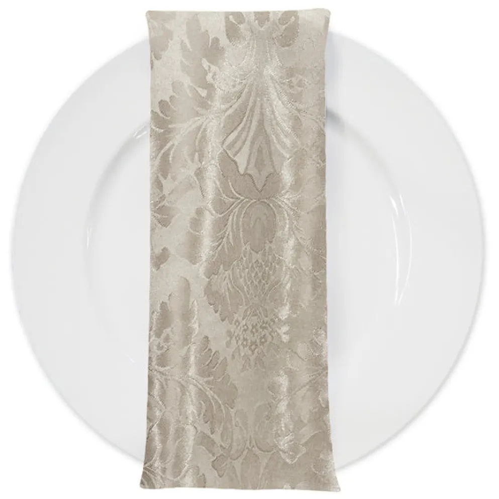 Damask Poly Table Napkin in Ivory