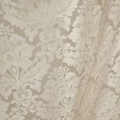 Damask Poly Table Runner in Ivory