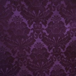 Damask Poly Table Runner in Raisin 1356