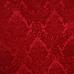 Damask Poly Table Runner in Red