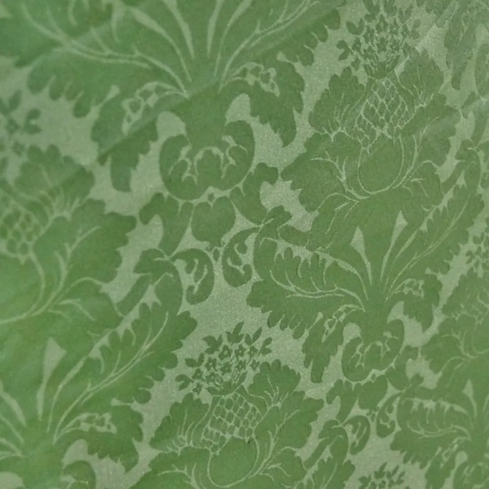 Damask Poly Table Runner in Sage 1152