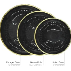 Deco - Glass Dinnerware in Black (Item # 0405)